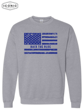 Load image into Gallery viewer, US Flag Back The Blue - Heavy Blend Sweatshirt
