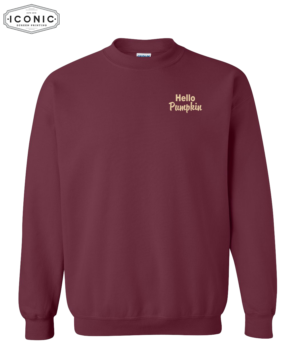 Hello Pumpkin - Heavy Blend Sweatshirt Embroidery