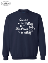 Load image into Gallery viewer, Snow Is Falling, Cocoa Is Calling - Heavy Blend Sweatshirt
