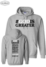Load image into Gallery viewer, #God Is Greater - Heavy Blend Hooded Sweatshirt
