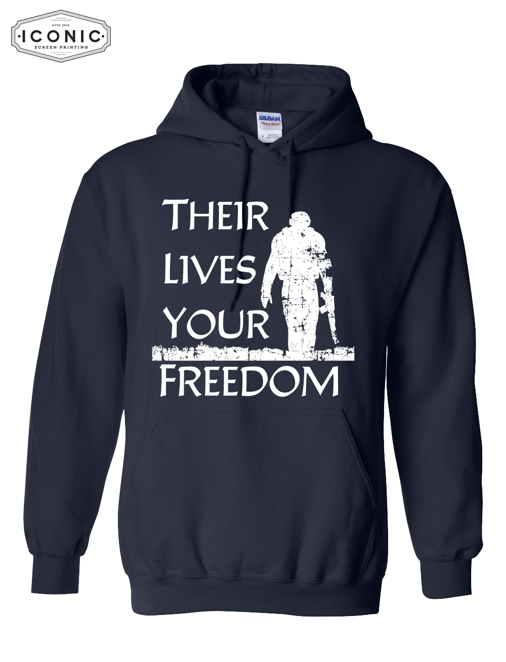 Their Lives Your Freedom - Heavy Blend Hooded Sweatshirt