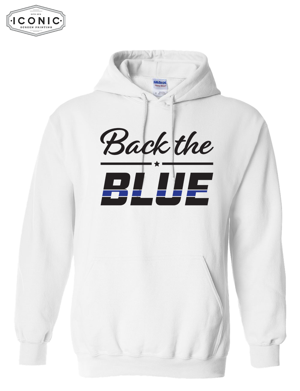 Back The Blue - Heavy Blend Hooded Sweatshirt