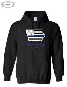 Back The Blue Iowa - Heavy Blend Hooded Sweatshirt