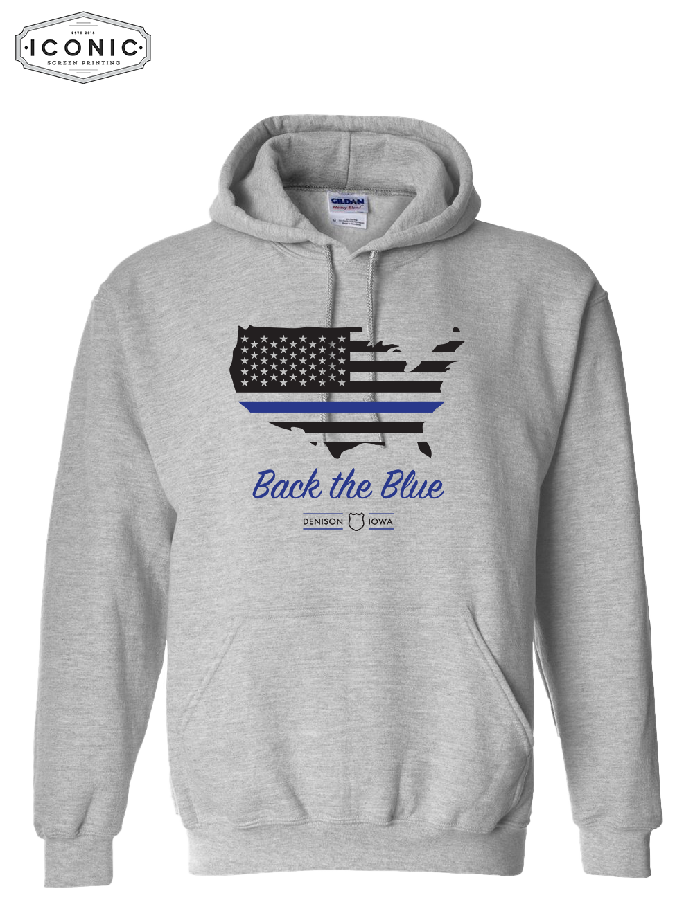 Back The Blue United States - Heavy Blend Hooded Sweatshirt