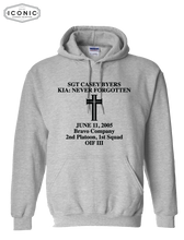 Load image into Gallery viewer, SGT Casey Byers: Never Forgotten - Heavy Blend Hooded Sweatshirt
