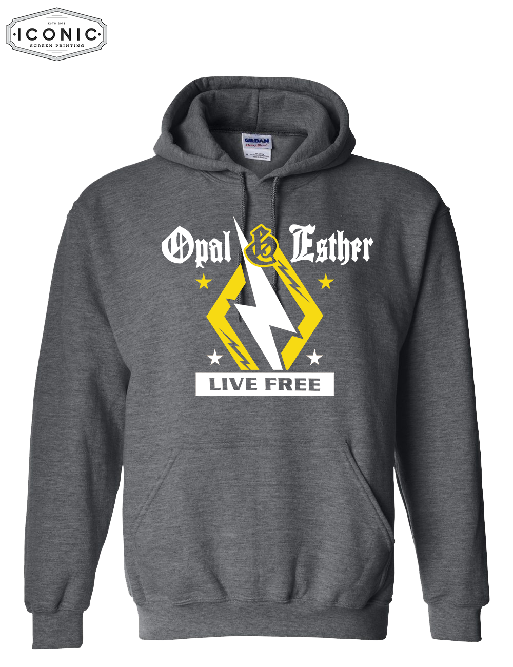 Opal & Esther Live Free - Heavy Blend Hooded Sweatshirt