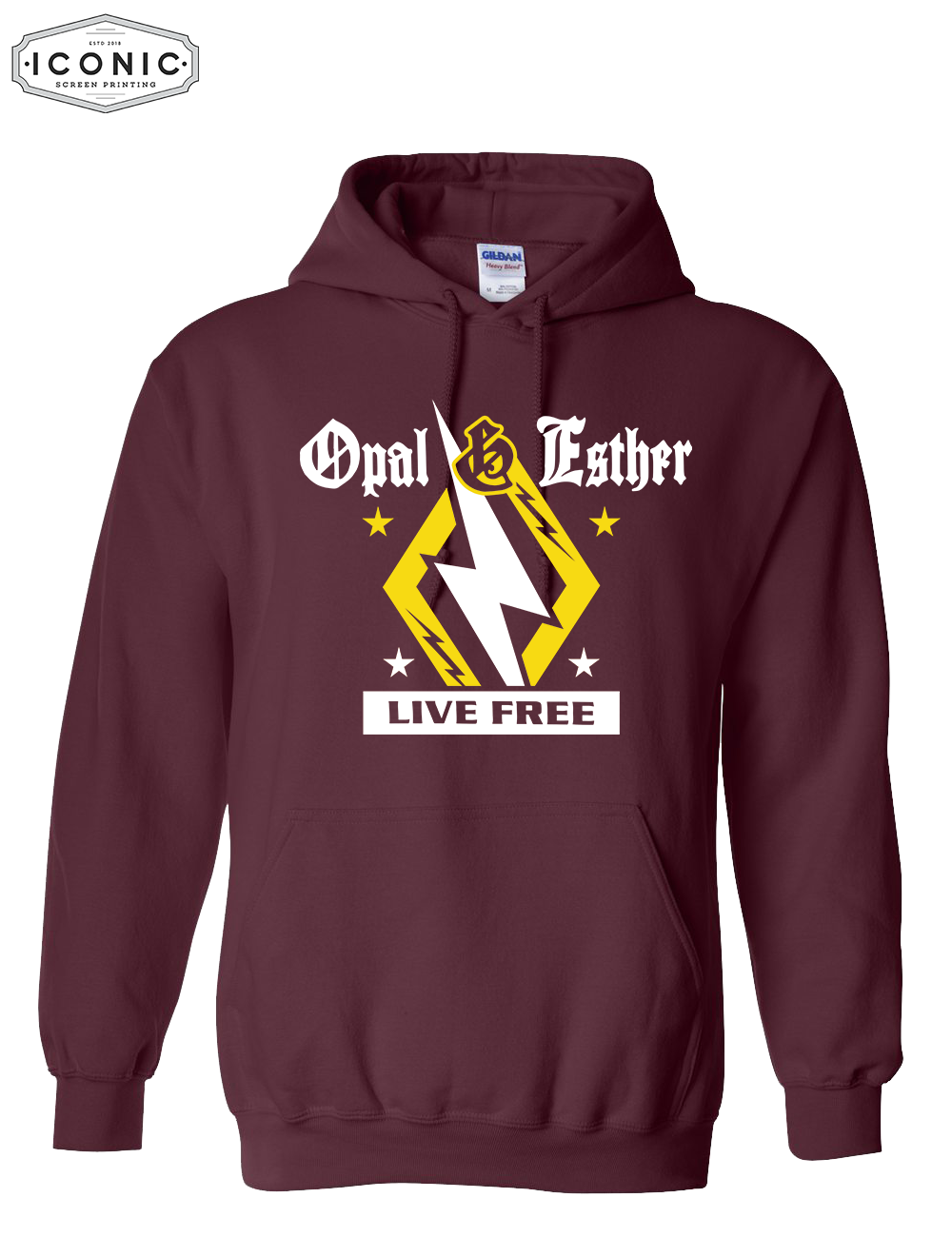 Opal & Esther Live Free - Heavy Blend Hooded Sweatshirt