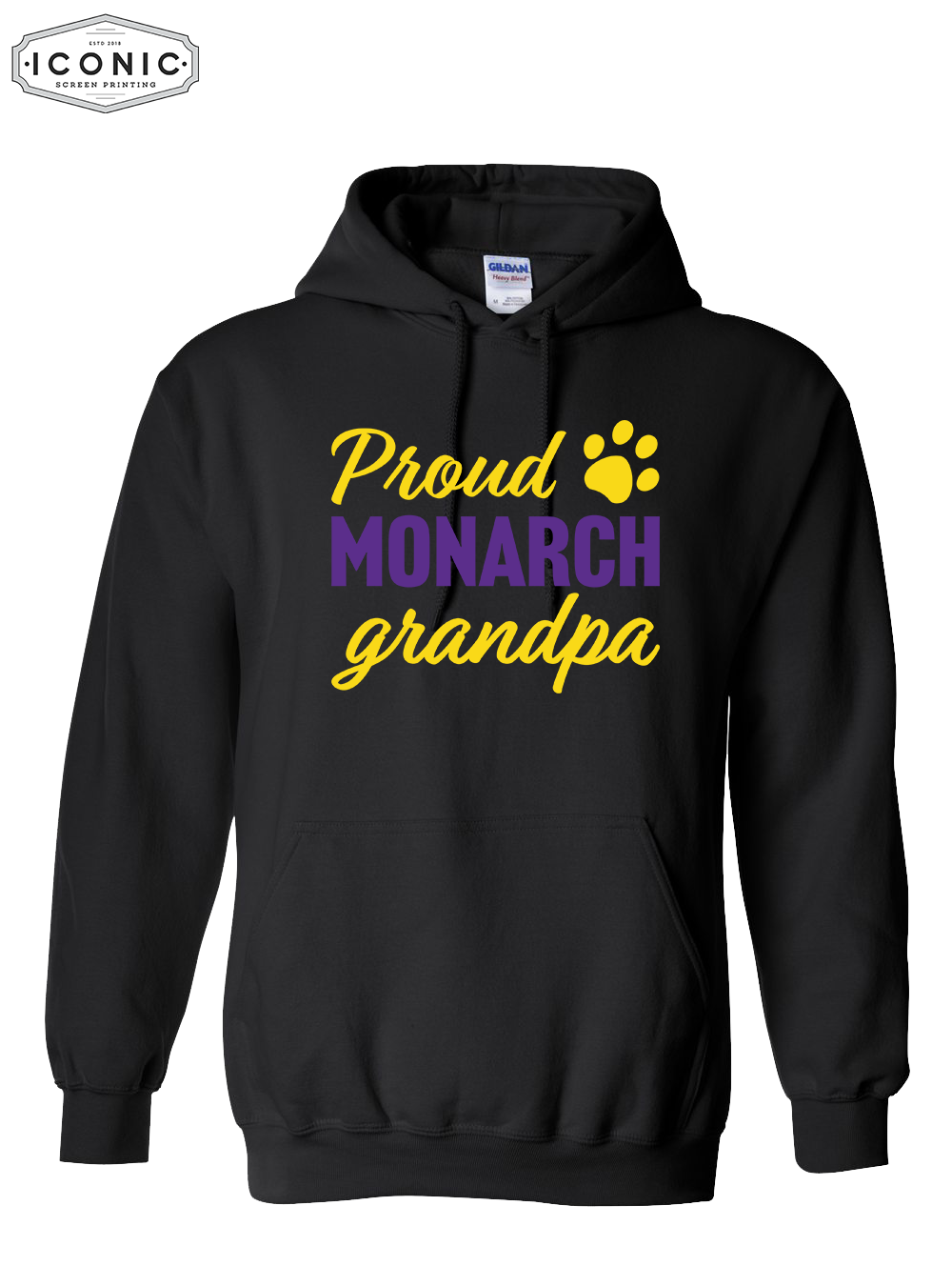Proud Monarch Grandma/Grandpa - Heavy Blend Hooded Sweatshirt
