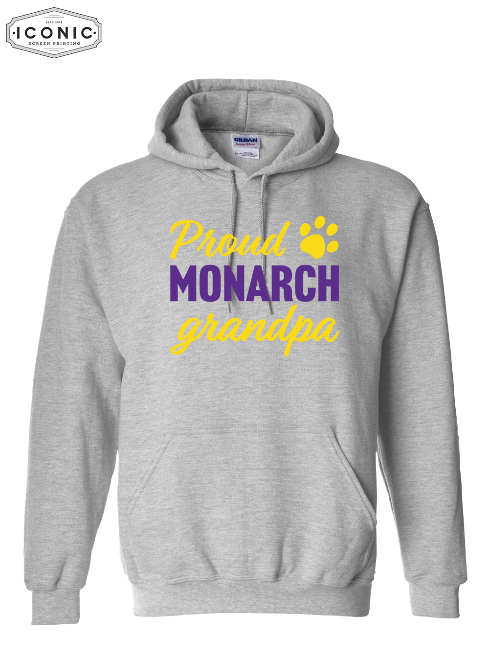 Proud Monarch Grandma/Grandpa - Heavy Blend Hooded Sweatshirt
