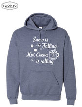 Load image into Gallery viewer, Snow Is Falling, Cocoa Is Calling - Heavy Blend Hooded Sweatshirt
