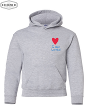 Load image into Gallery viewer, I Am Loved P&amp;L - Heavy Blend Youth Hooded Sweatshirt
