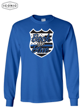Load image into Gallery viewer, Back The Blue Shield - Ultra Cotton Long Sleeve
