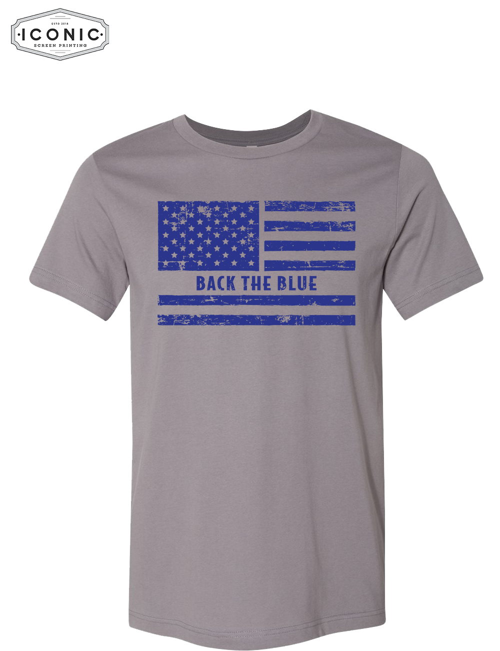 US Flag Back The Blue - Unisex Jersey Tee