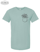 Load image into Gallery viewer, Flower Pocket - Unisex Jersey Tee
