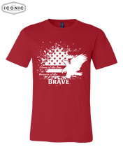 Load image into Gallery viewer, Because of the Brave  - Unisex Jersey Tee
