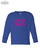 Load image into Gallery viewer, Wild Like My Curls - Toddler Long Sleeve Cotton Jersey Tee

