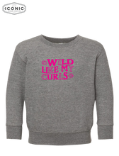 Load image into Gallery viewer, Wild Like My Curls - Toddler Fleece Crewneck Sweatshirt
