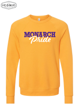 Load image into Gallery viewer, Monarch Pride - Unisex Sponge Fleece Raglan Crewneck Sweatshirt
