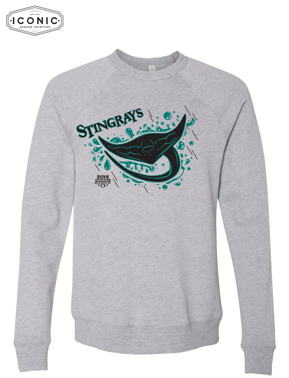 Stingrays - Unisex Sponge Fleece Raglan Crewneck Sweatshirt