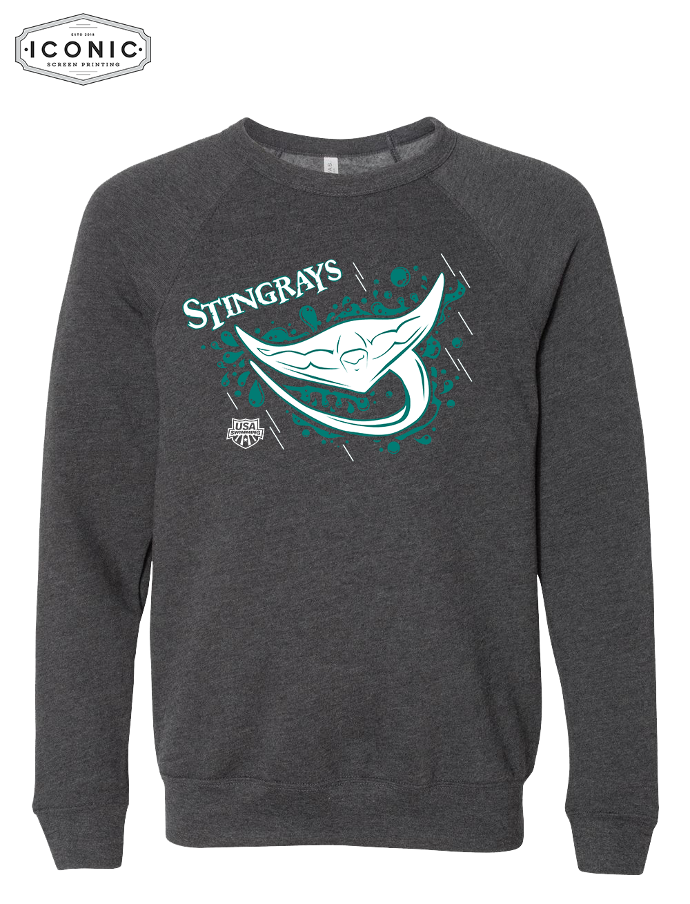 Stingrays - Unisex Sponge Fleece Raglan Crewneck Sweatshirt