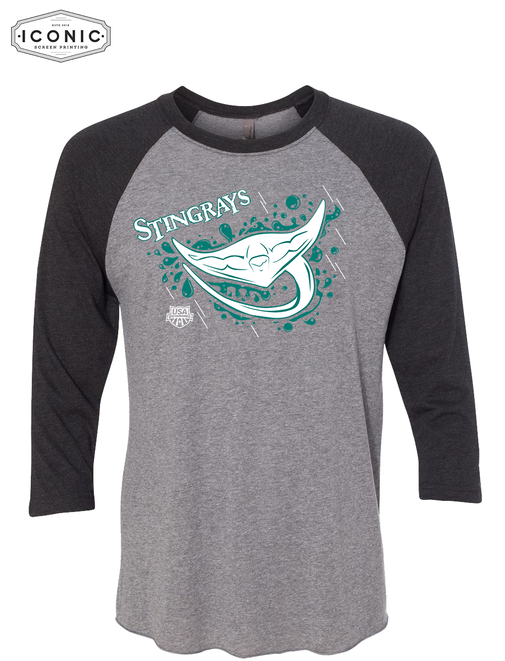 Stingrays - Unisex Triblend Three-Quarter Sleeve Raglan