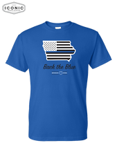 Load image into Gallery viewer, Back The Blue Iowa - DryBlend T-shirt

