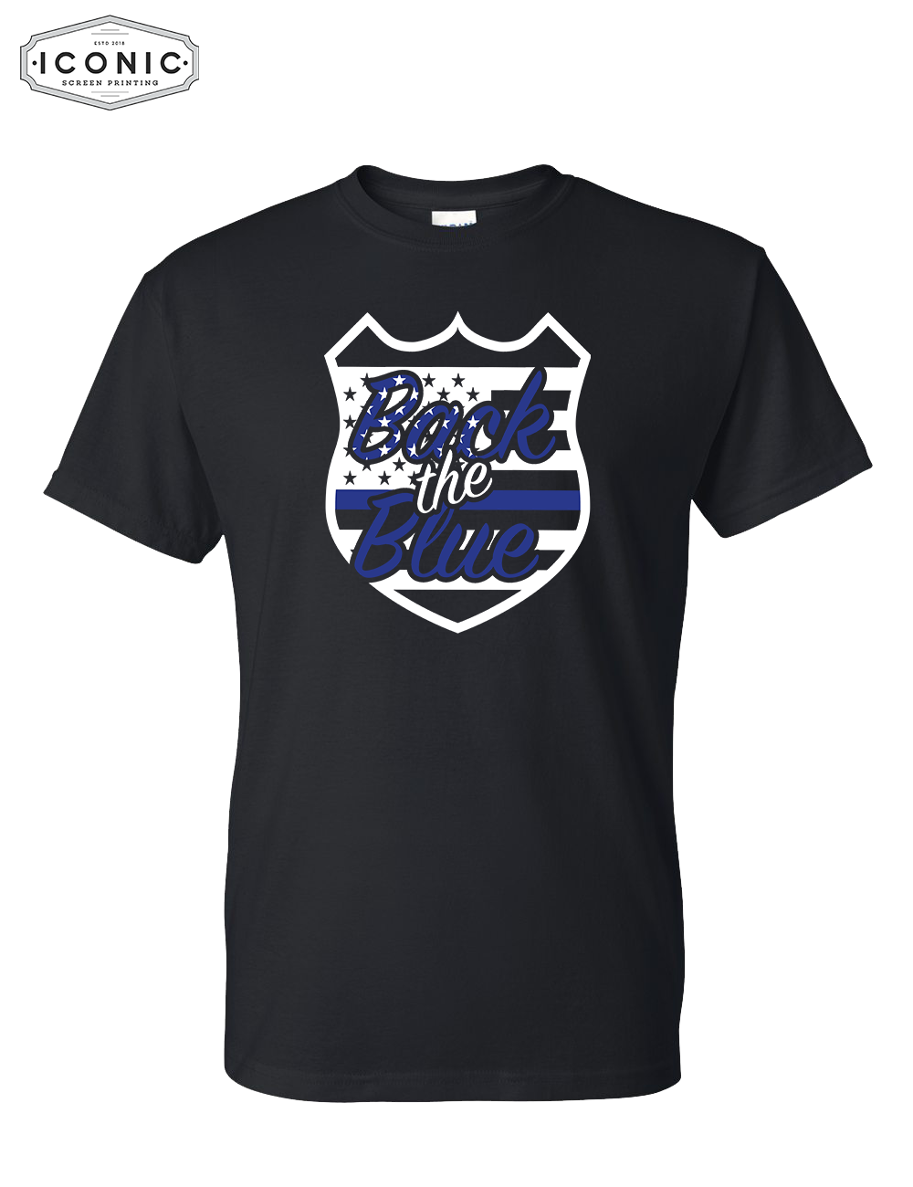 Back The Blue Shield - DryBlend T-shirt
