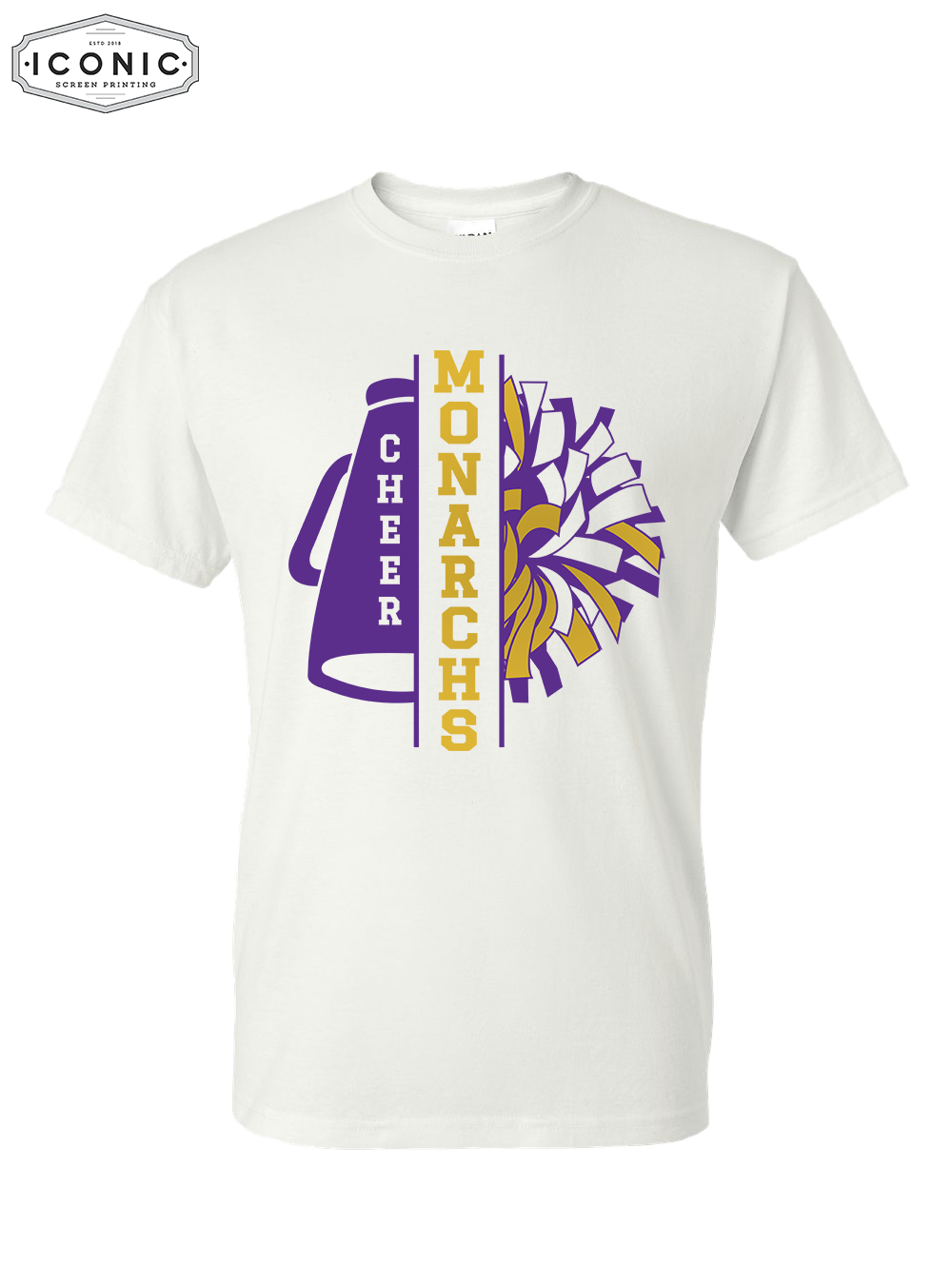 Monarch Cheer Pom (Glitter Print) - DryBlend T-Shirt