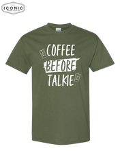 Load image into Gallery viewer, Coffee Before Talkie - DryBlend T-shirt
