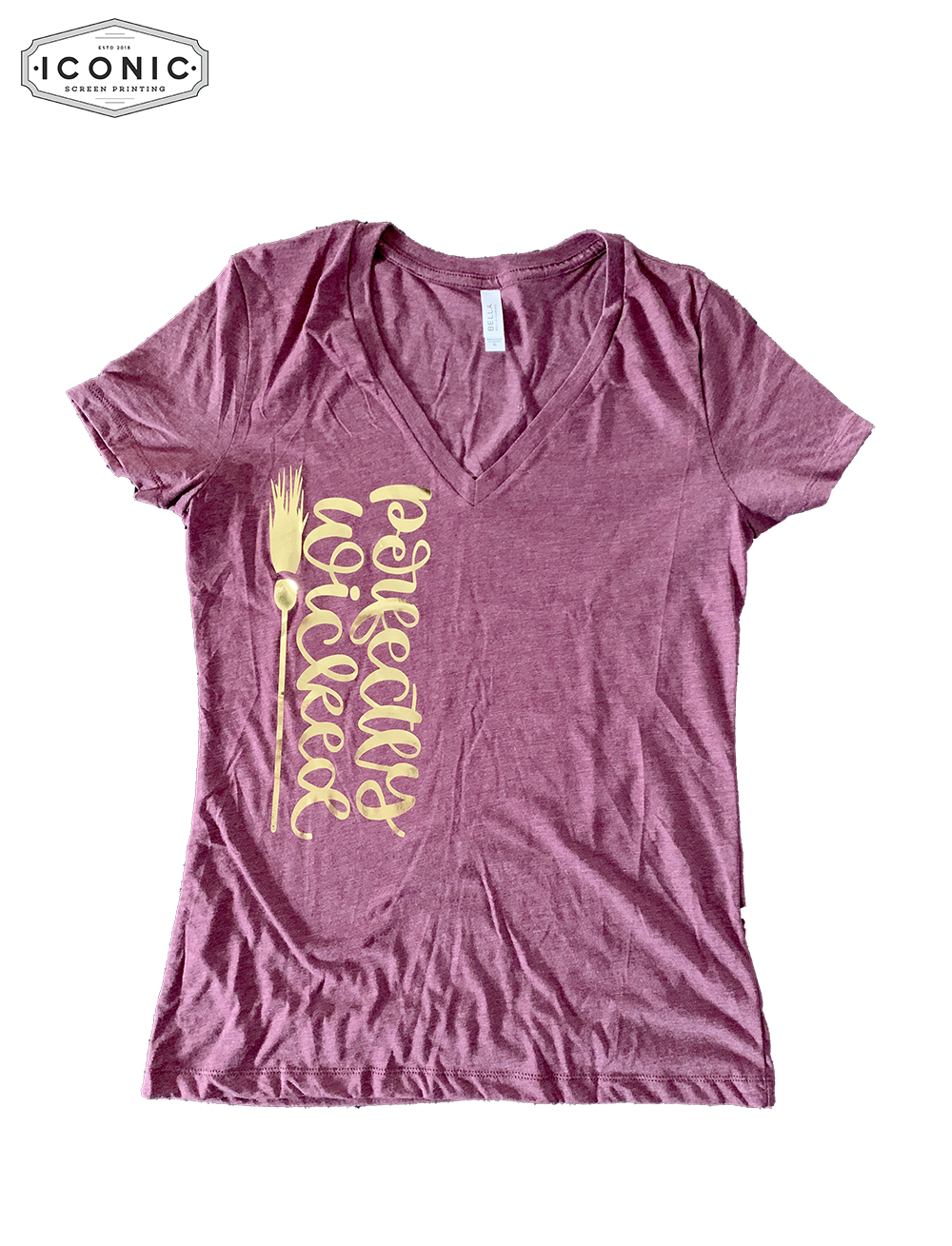 Perfectly Wicked - Women’s Triblend Deep V-Neck Tee - Clearance