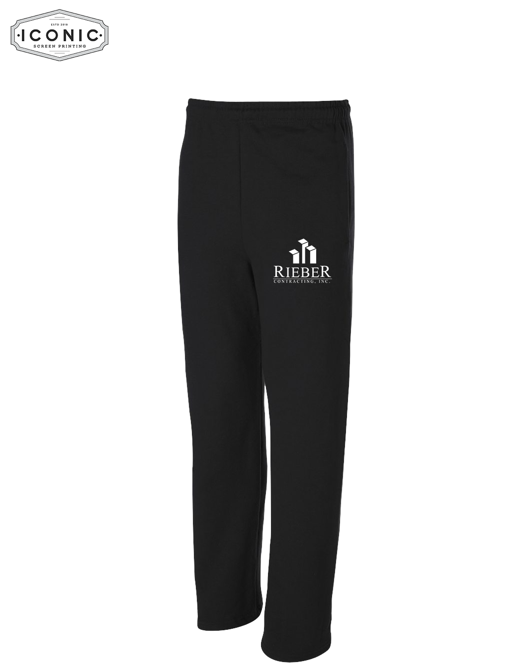 Rieber Contracting - NuBlend Open Bottom Sweatpants with Pockets