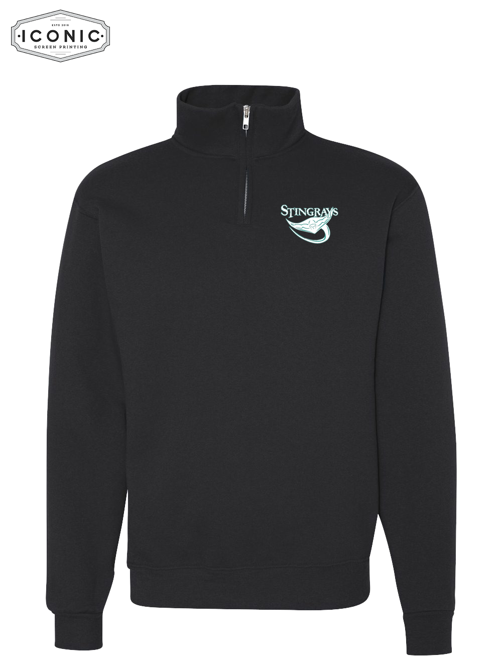 Stingrays - Nublend Cadet Collar Quarter-Zip Sweatshirt