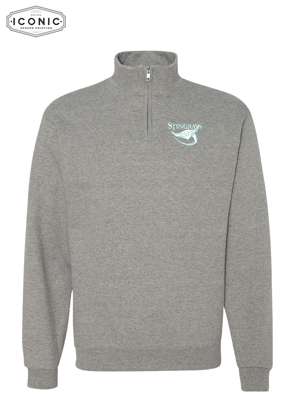 Stingrays - Nublend Cadet Collar Quarter-Zip Sweatshirt