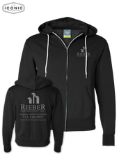Load image into Gallery viewer, Rieber Contracting - Unisex Lightweight Full-Zip Hooded Sweatshirt
