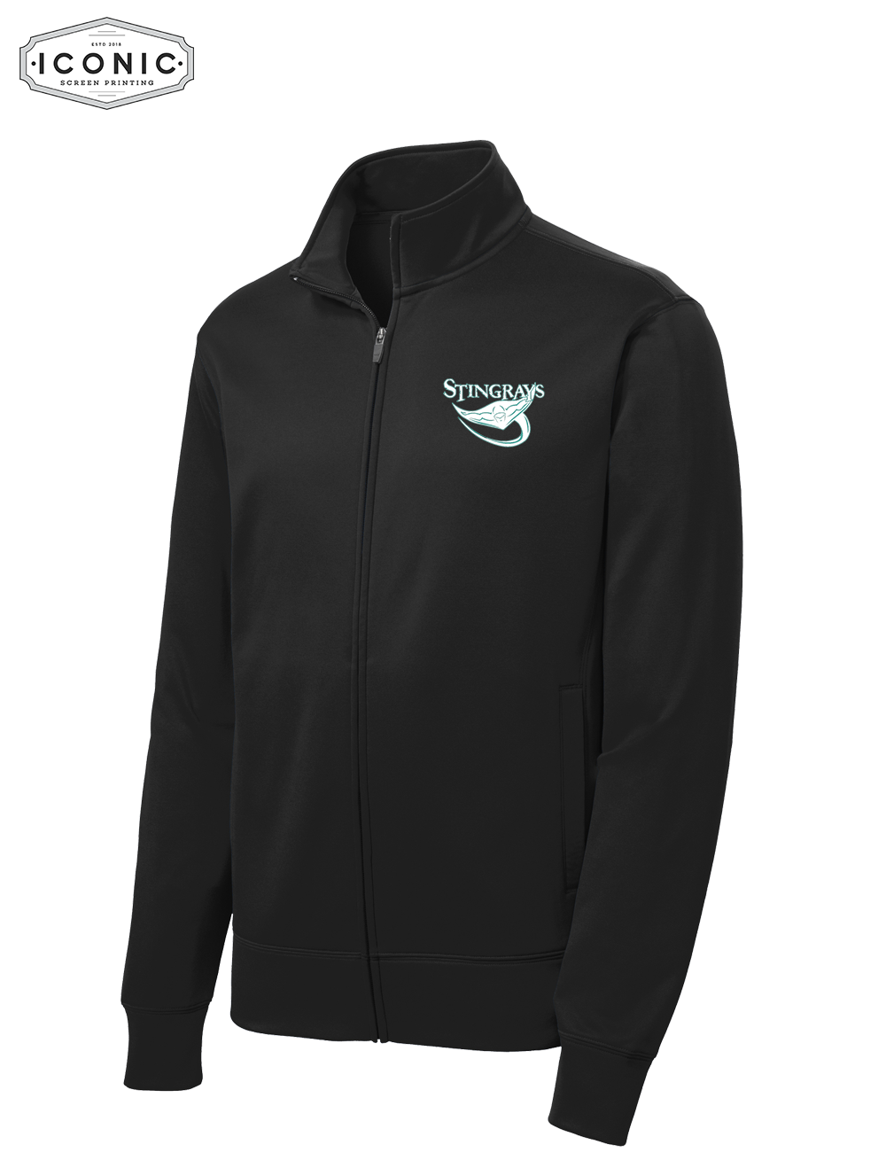 Stingrays Warmups - Sport-Wick Fleece Full-Zip Jacket