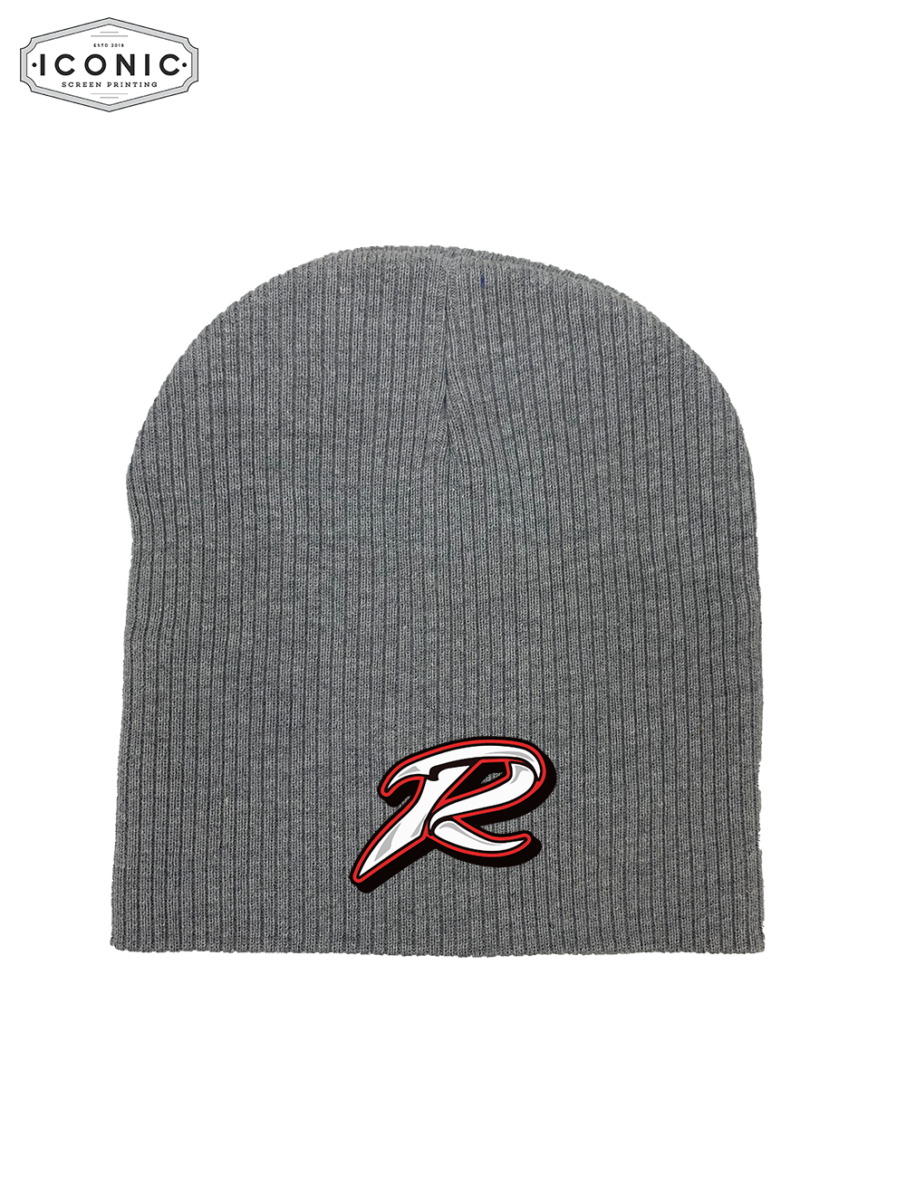 AWV R - 8" Ribbed Knit Beanie - Clearance