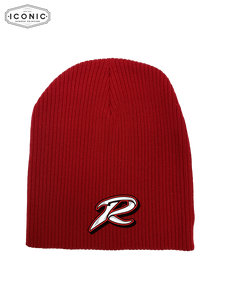 AWV R - 8" Ribbed Knit Beanie - Clearance