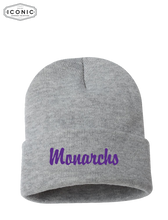 Load image into Gallery viewer, Monarchs Sportmans - Solid 12&quot; Cuffed Beanie
