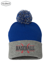 Load image into Gallery viewer, Baseball - Pom-Pom 12&quot; Knit Beanie
