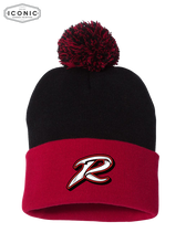 Load image into Gallery viewer, AWV &quot;R&quot; Sportsman - Pom-Pom 12&quot; Knit Beanie
