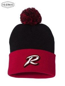 AWV "R" Sportsman - Pom-Pom 12" Knit Beanie