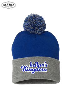 Kellan's Kingdom - Pom-Pom 12" Knit Beanie